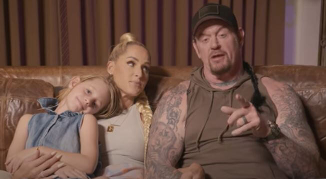 Frank Calaway son The Undertaker with his Wife Michelle Mccool and daughter Kaia.